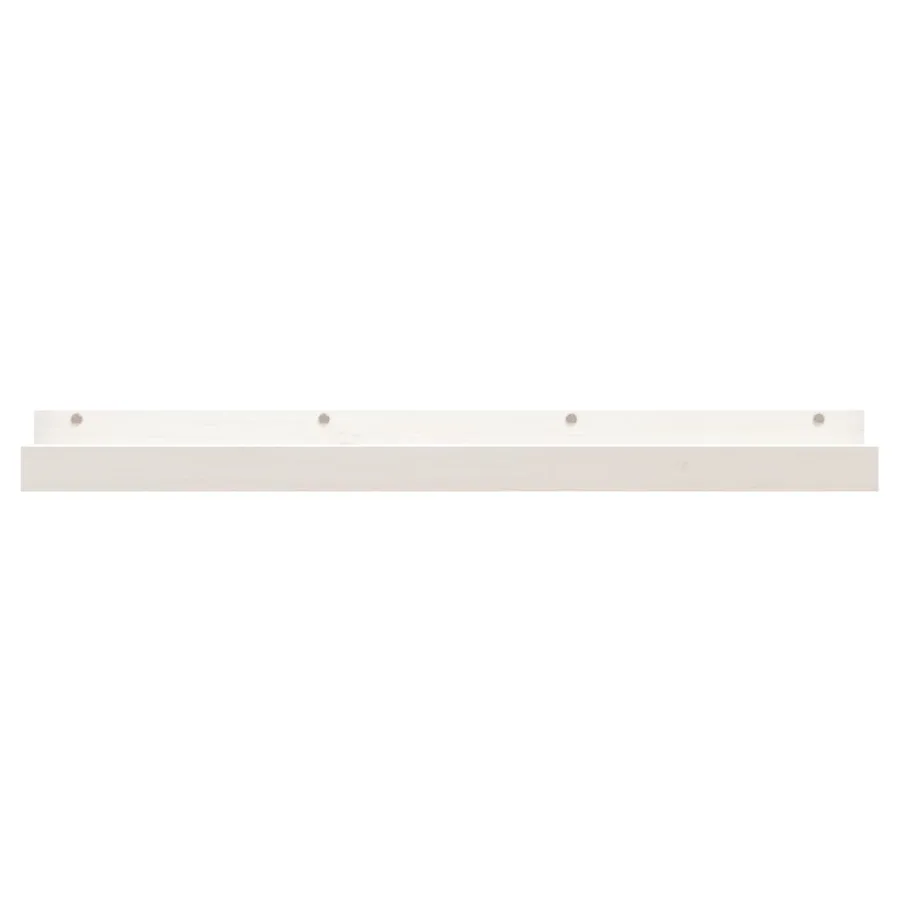 Étagères murales 2 pcs Blanc 110x12x9 cm Bois de pin massif - 4