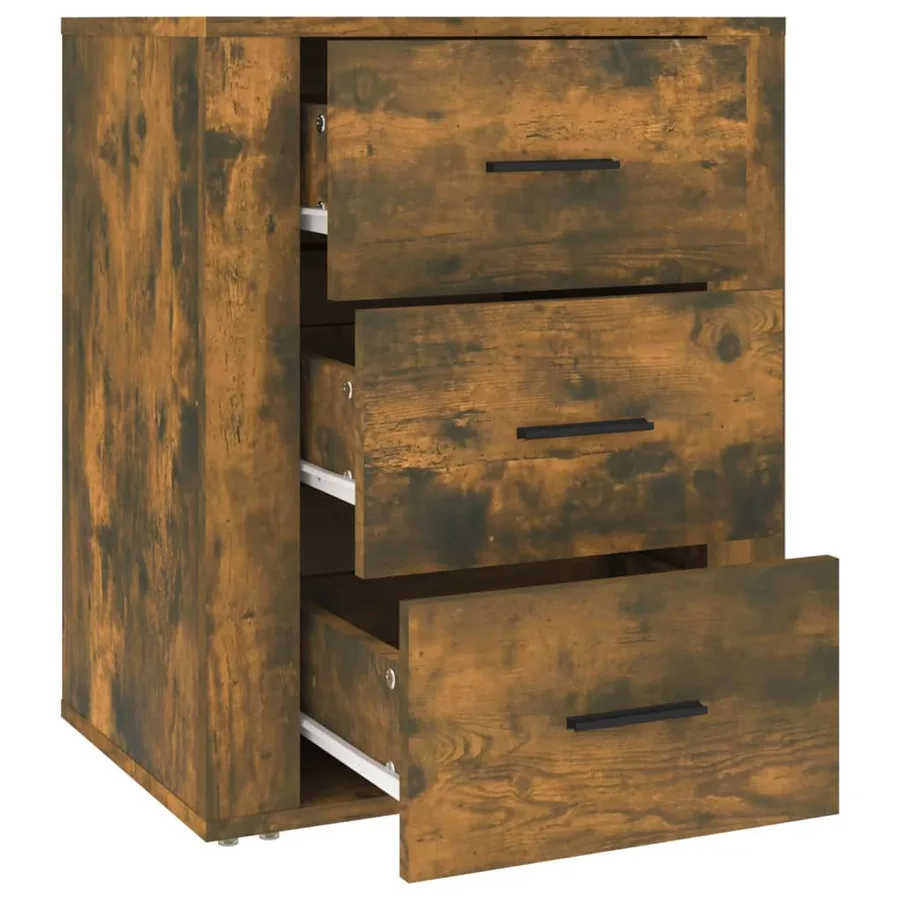 Table de chevet Chêne fumé 50x36x60 cm Bois d'ingénierie - 7