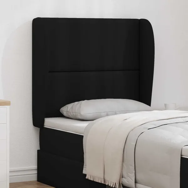 Oreille de tête de lit Noir 80 x 23 x 6 cm PVC