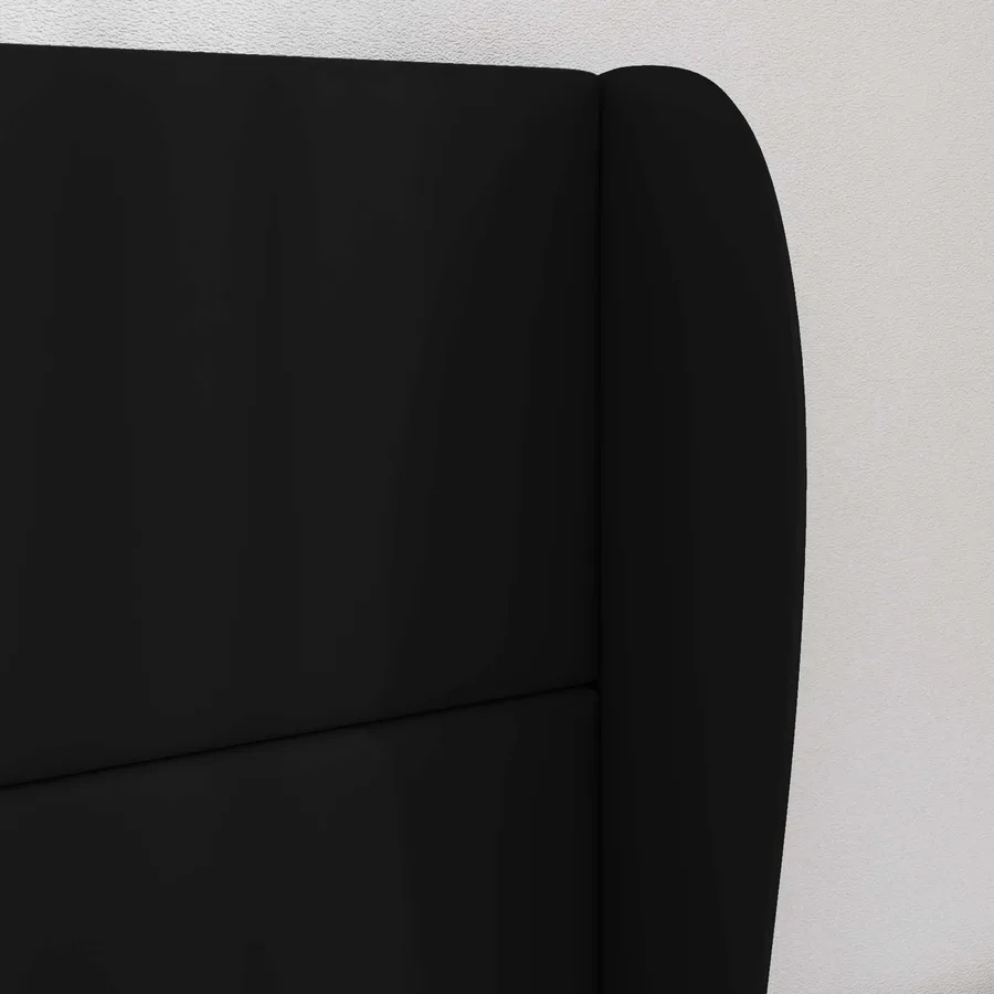 Oreille de tête de lit Noir 80 x 23 x 6 cm PVC - 4