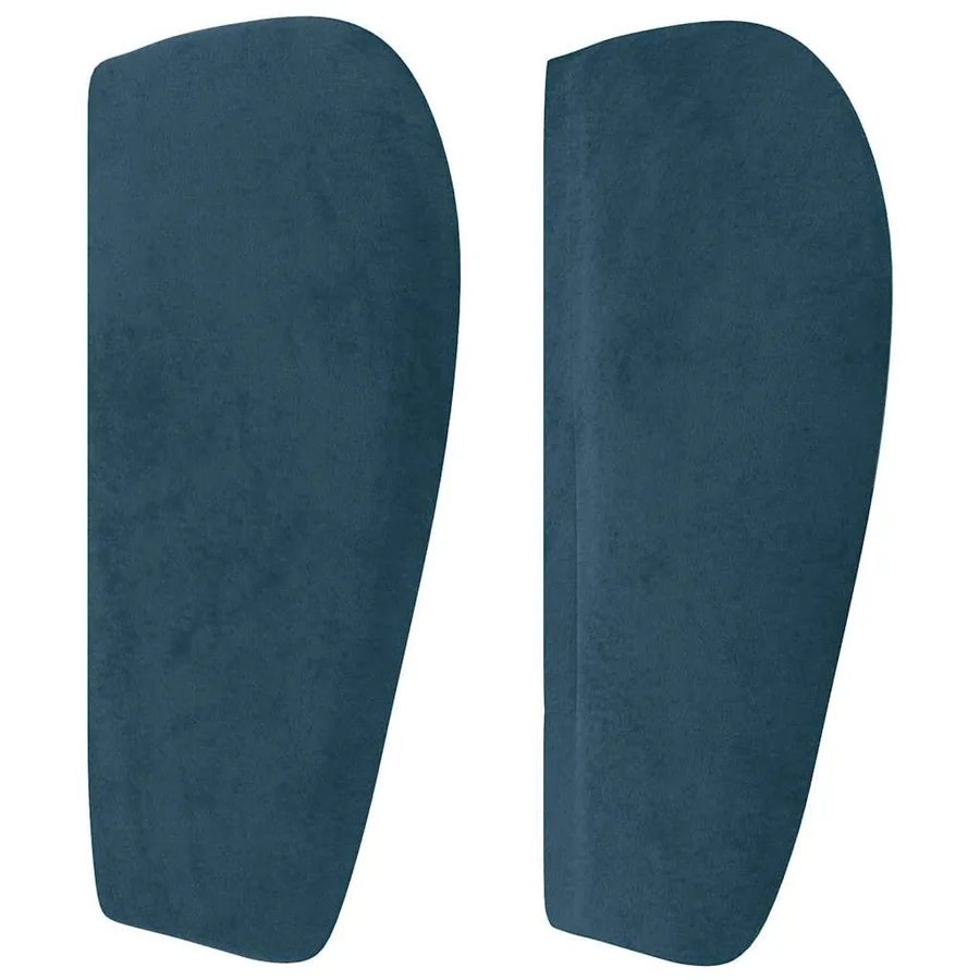 Tête de lit avec oreilles Bleu foncé 147x23x78/88 cm Velours - 4