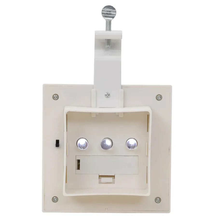 Lampe solaire à LED carrée d'extérieur 6 pcs 12 cm Blanc - 11