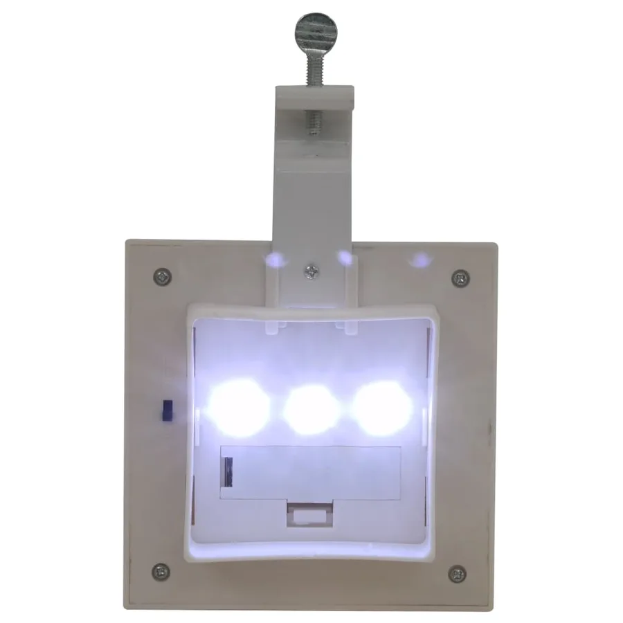 Lampe solaire à LED carrée d'extérieur 6 pcs 12 cm Blanc - 13