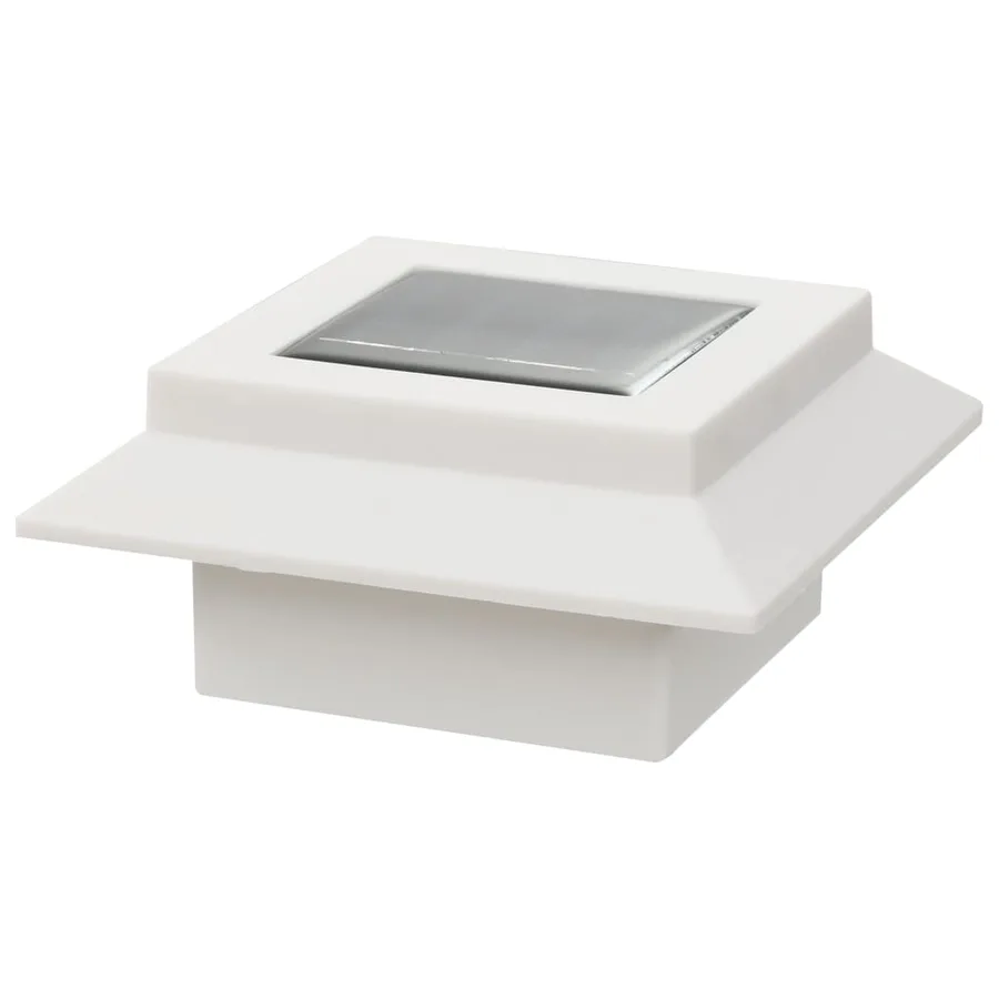 Lampe solaire à LED carrée d'extérieur 6 pcs 12 cm Blanc - 9