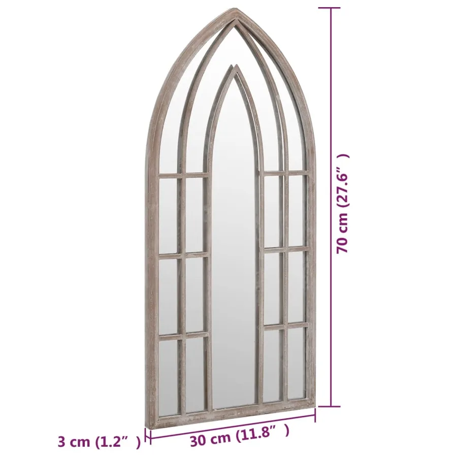 Miroir de jardin Sable 70x30 cm Fer pour utilisation extérieure - 6