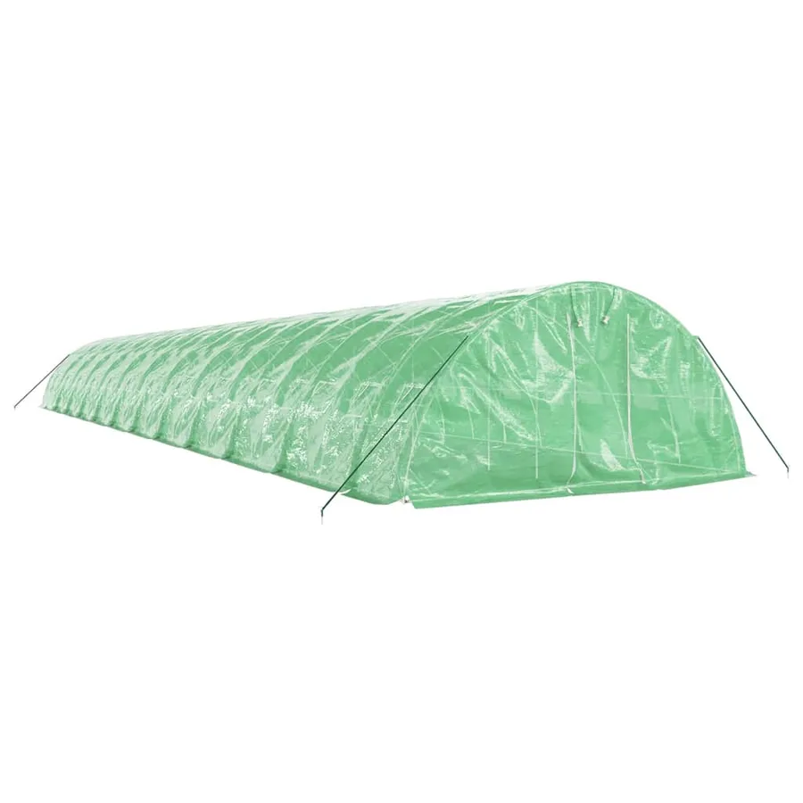 Serre avec cadre en acier vert 120 m² 24x5x2,3 m - 3