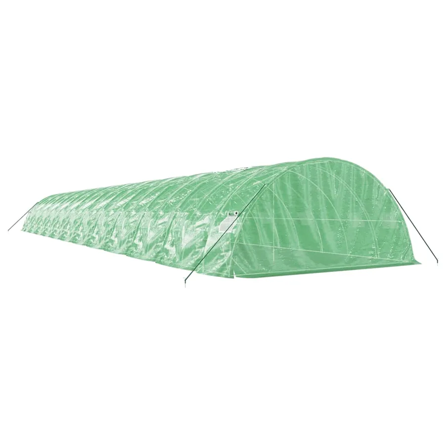 Serre avec cadre en acier vert 120 m² 24x5x2,3 m - 6