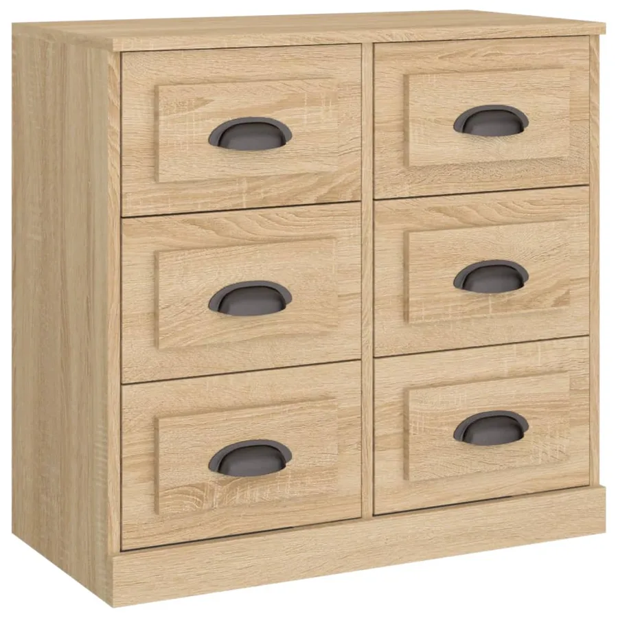 Buffets 2 pcs chêne sonoma bois d'ingénierie - 6
