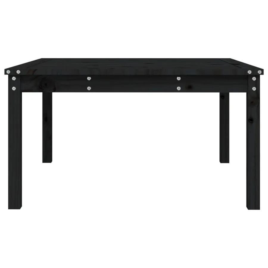 Table de jardin noir 82,5x82,5x45 cm bois massif de pin - 6