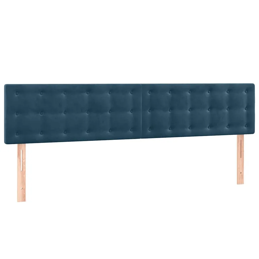 Tête de lit à LED Bleu foncé 180x5x78/88 cm Velours - 4