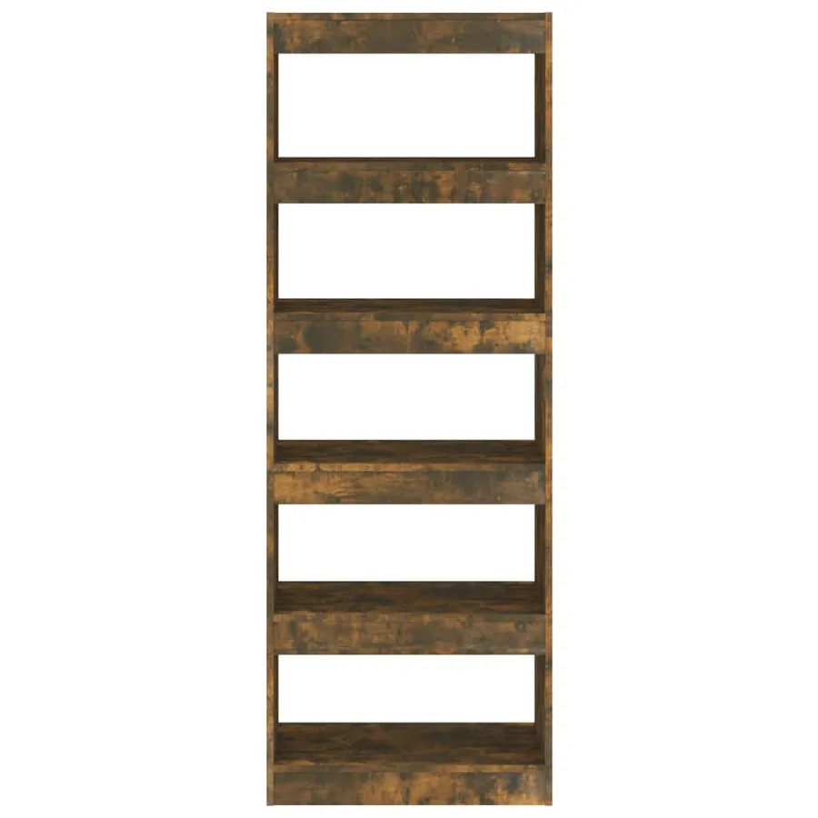 Bibliothèque/Séparateur de pièce Chêne fumé Bois d'ingénierie - 5