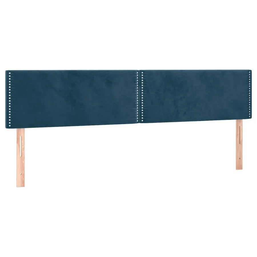 Tête de lit à LED Bleu foncé 160x5x78/88 cm Velours - 4