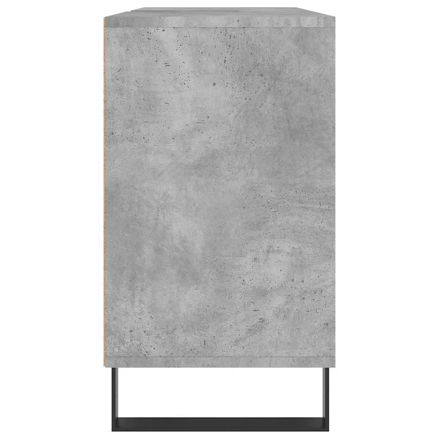 Armoire salle de bain gris béton 80x33x60cm bois d'ingénierie - 7