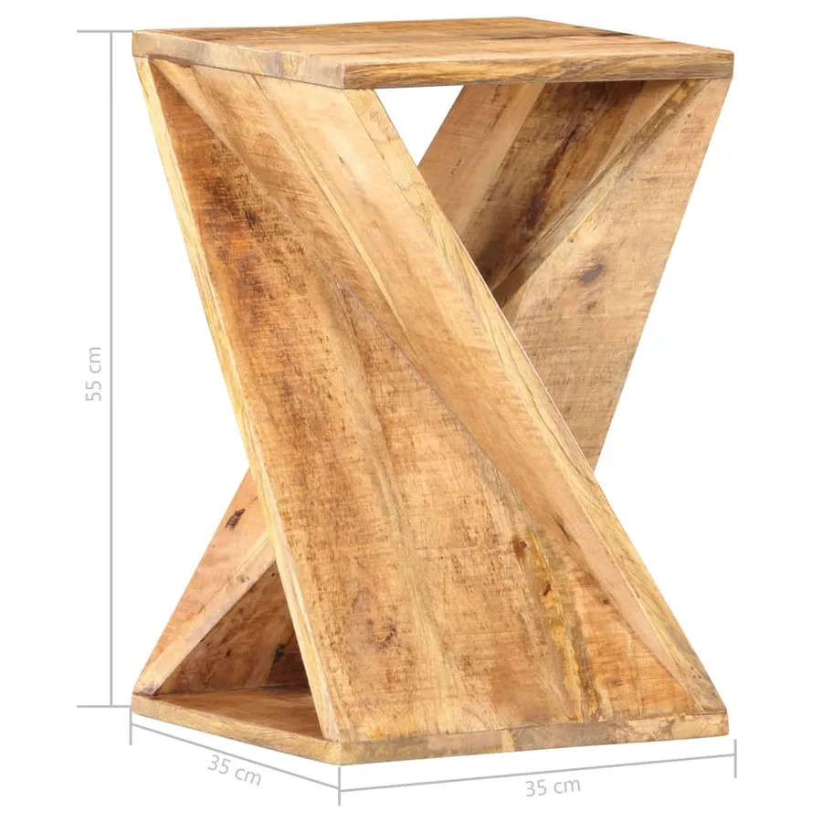 Table d'appoint 35x35x55 cm Bois de manguier massif - 4