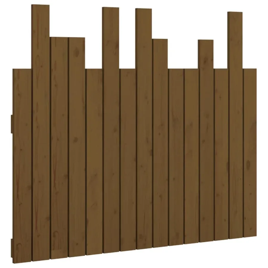 Tête de lit murale Marron miel 95,5x3x80 cm Bois massif de pin - 2