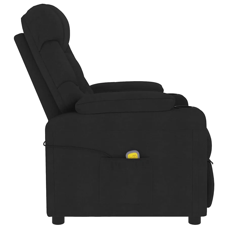 Fauteuil inclinable Noir Tissu - 4