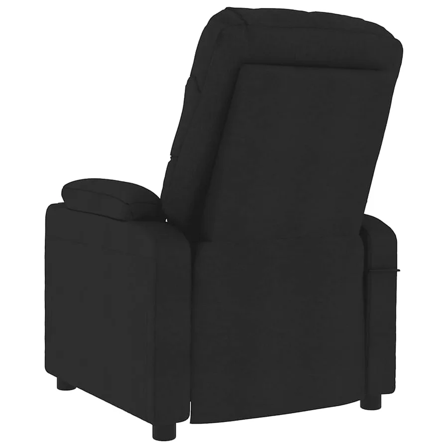 Fauteuil inclinable Noir Tissu - 5