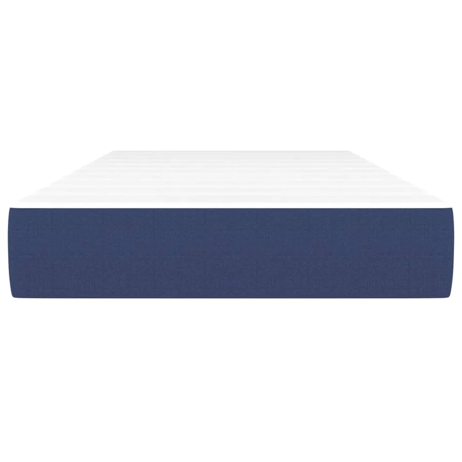 Matelas de lit à ressorts ensachés fermeté moyenne Bleu 90x190x20 cm Tissu - 3