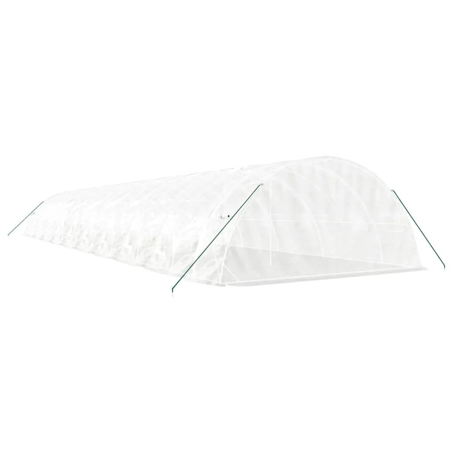 Serre avec cadre en acier blanc 100 m² 20x5x2,3 m - 6