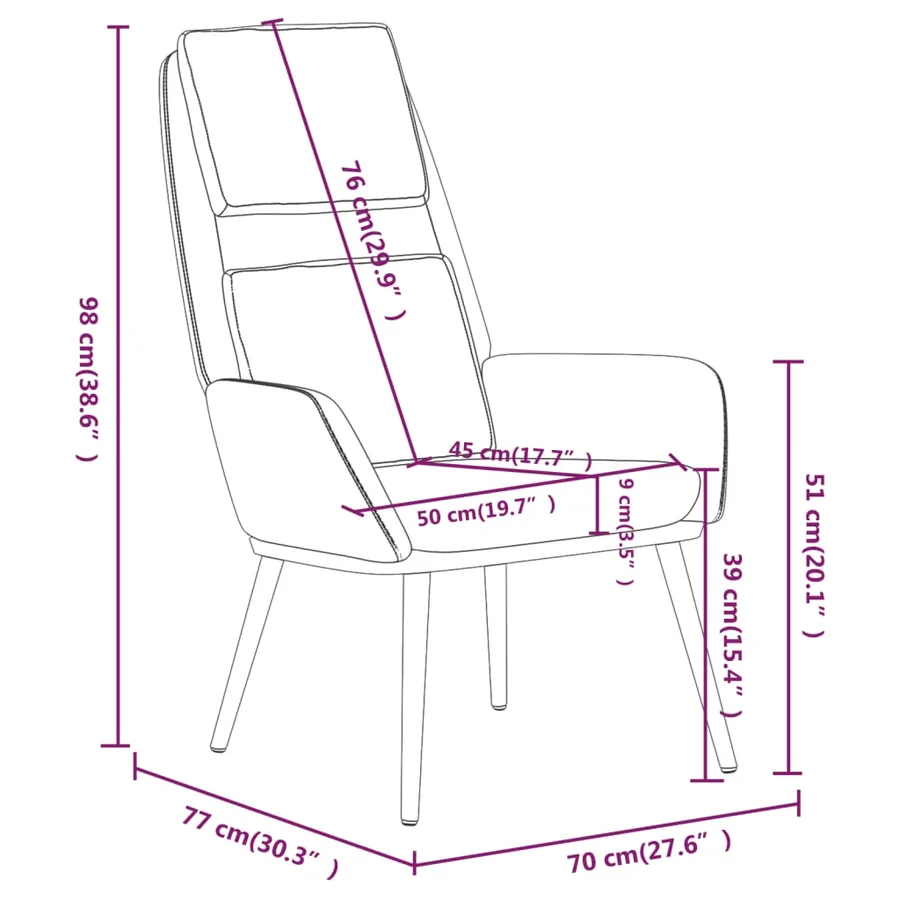 Chaise de relaxation Crème Tissu - 8