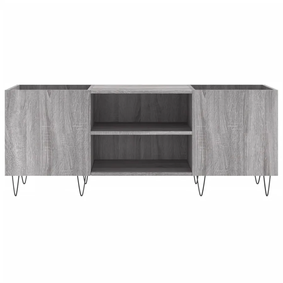 Armoire à disques sonoma gris 121x38x48 cm bois d'ingénierie - 4