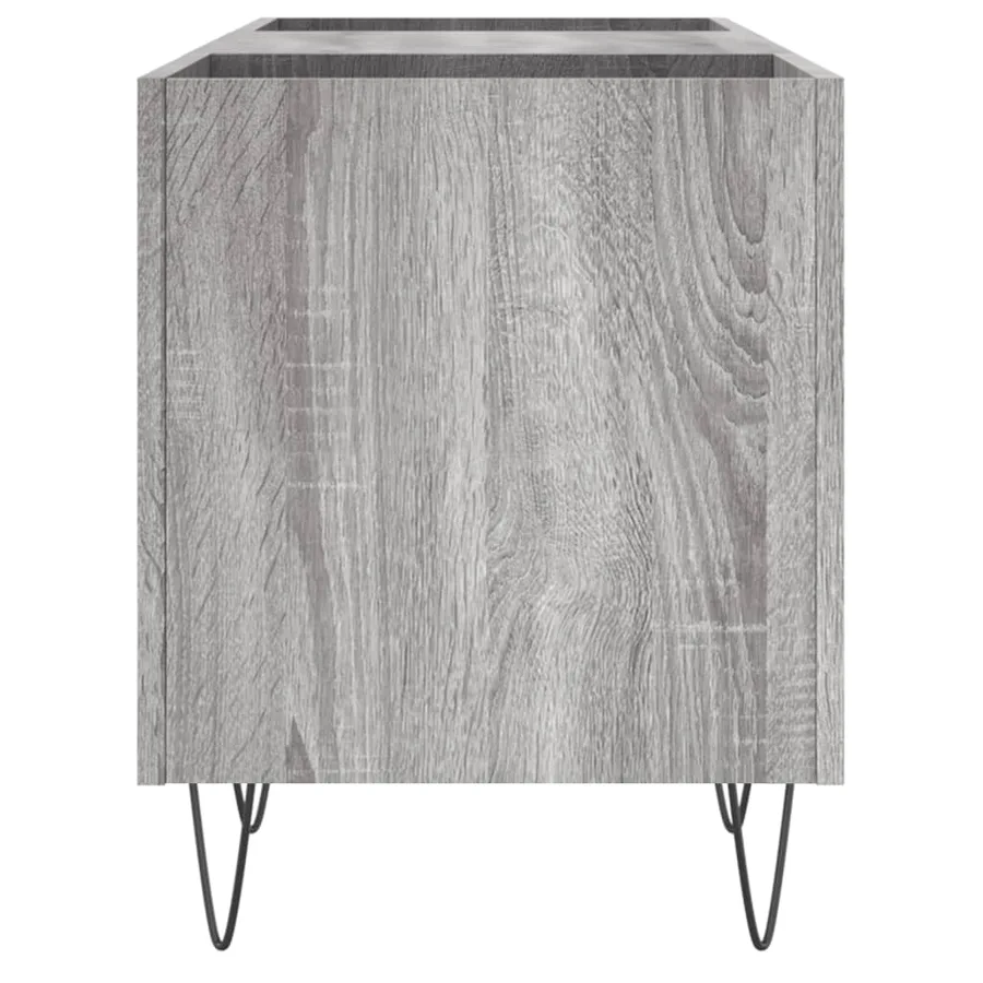 Armoire à disques sonoma gris 121x38x48 cm bois d'ingénierie - 5