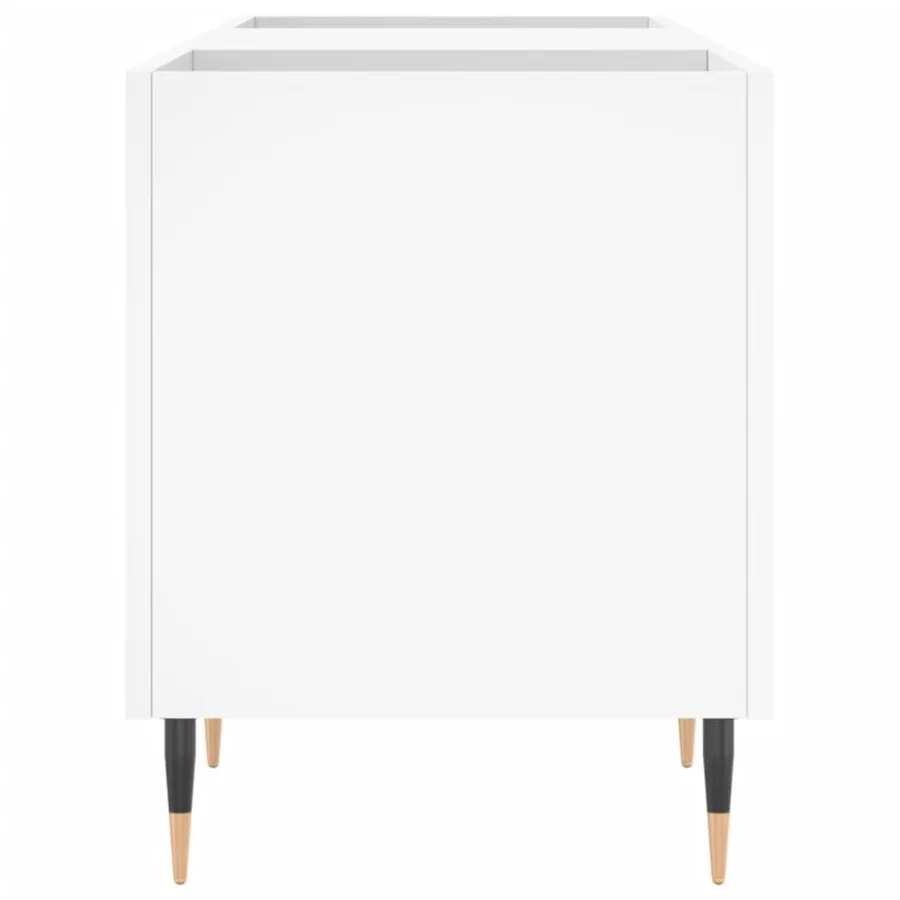Armoire à disques blanc 121x38x48 cm bois d'ingénierie - 5