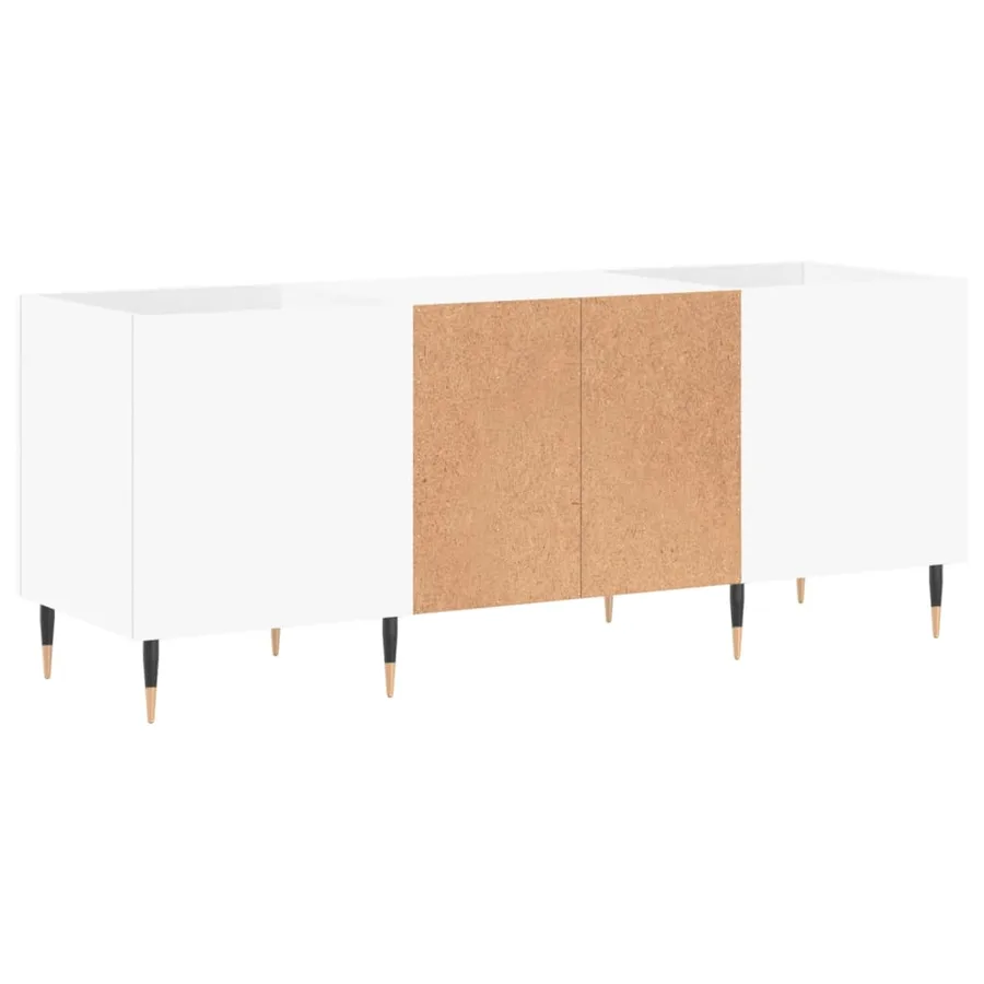 Armoire à disques blanc 121x38x48 cm bois d'ingénierie - 6