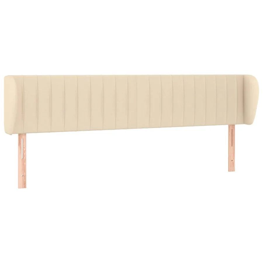 Tête de lit avec oreilles Crème 203x23x78/88 cm Tissu - 2