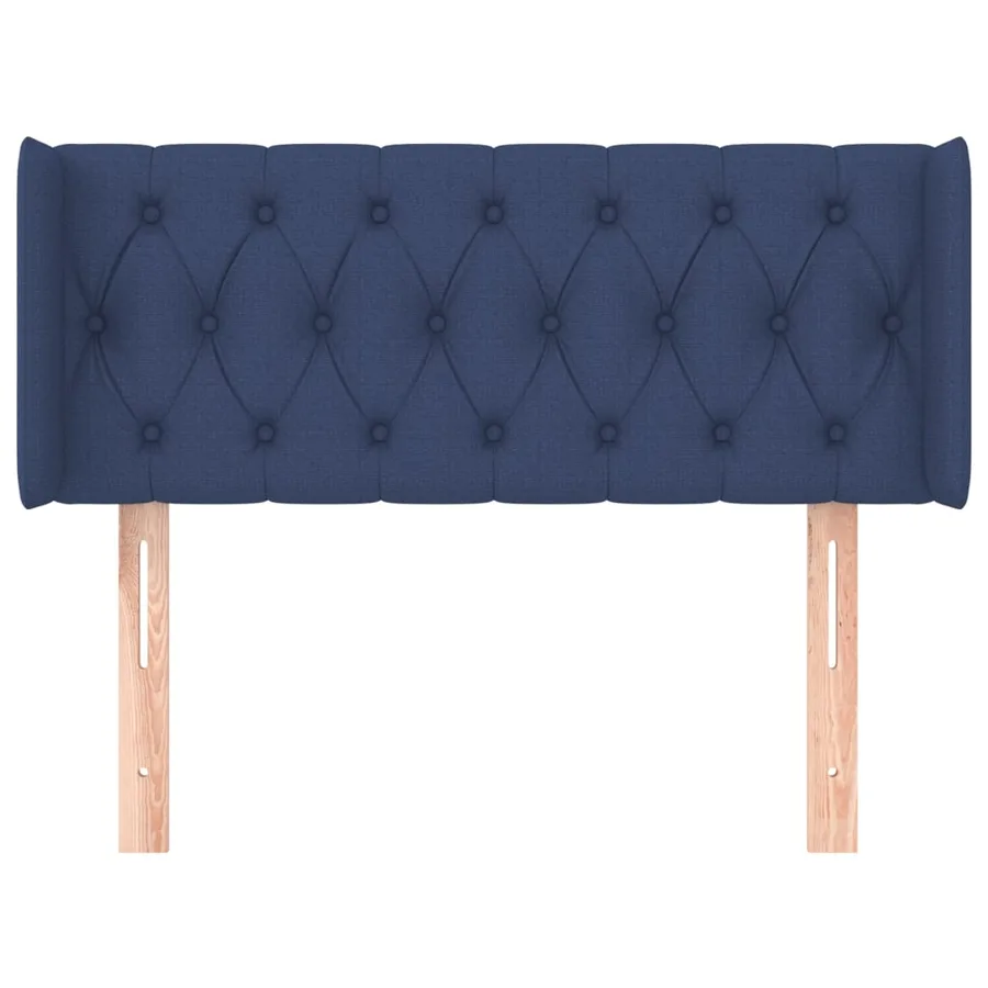 Tête de lit avec oreilles Bleu 103x16x78/88 cm Tissu - 3