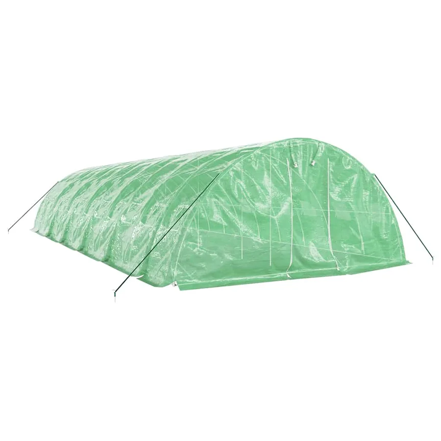 Serre avec cadre en acier vert 60 m² 12x5x2,3 m - 3