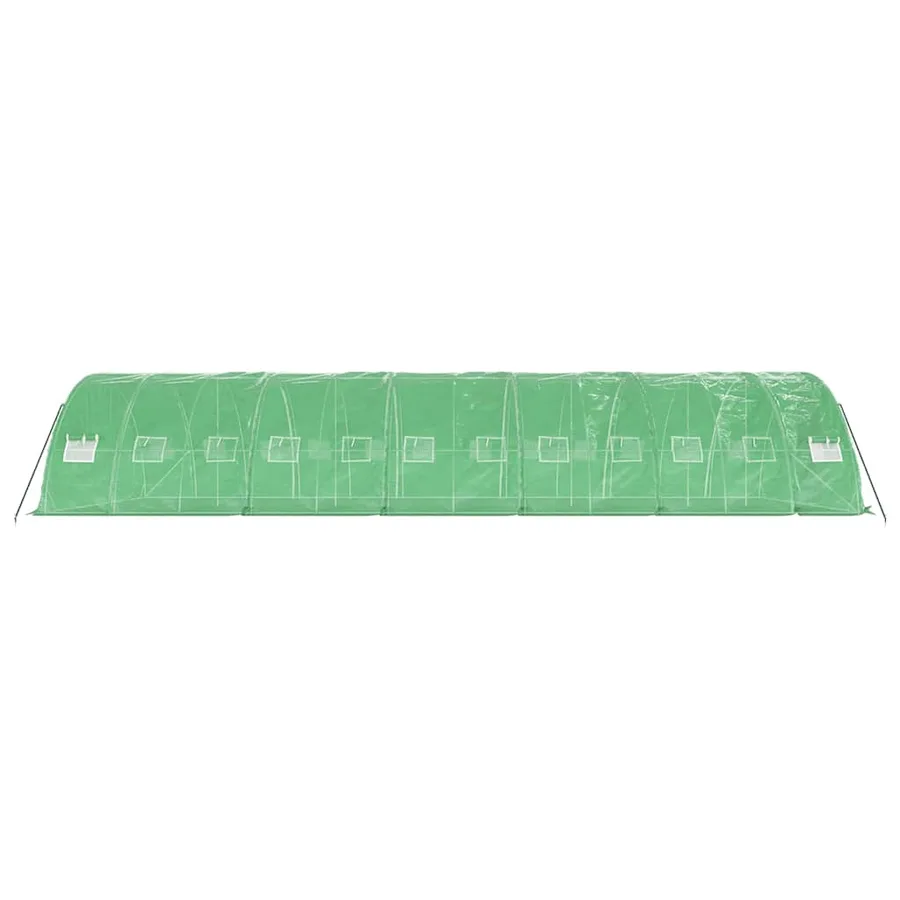 Serre avec cadre en acier vert 60 m² 12x5x2,3 m - 5
