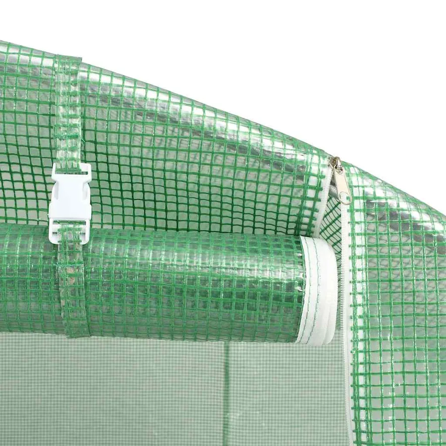 Serre avec cadre en acier vert 60 m² 12x5x2,3 m - 8