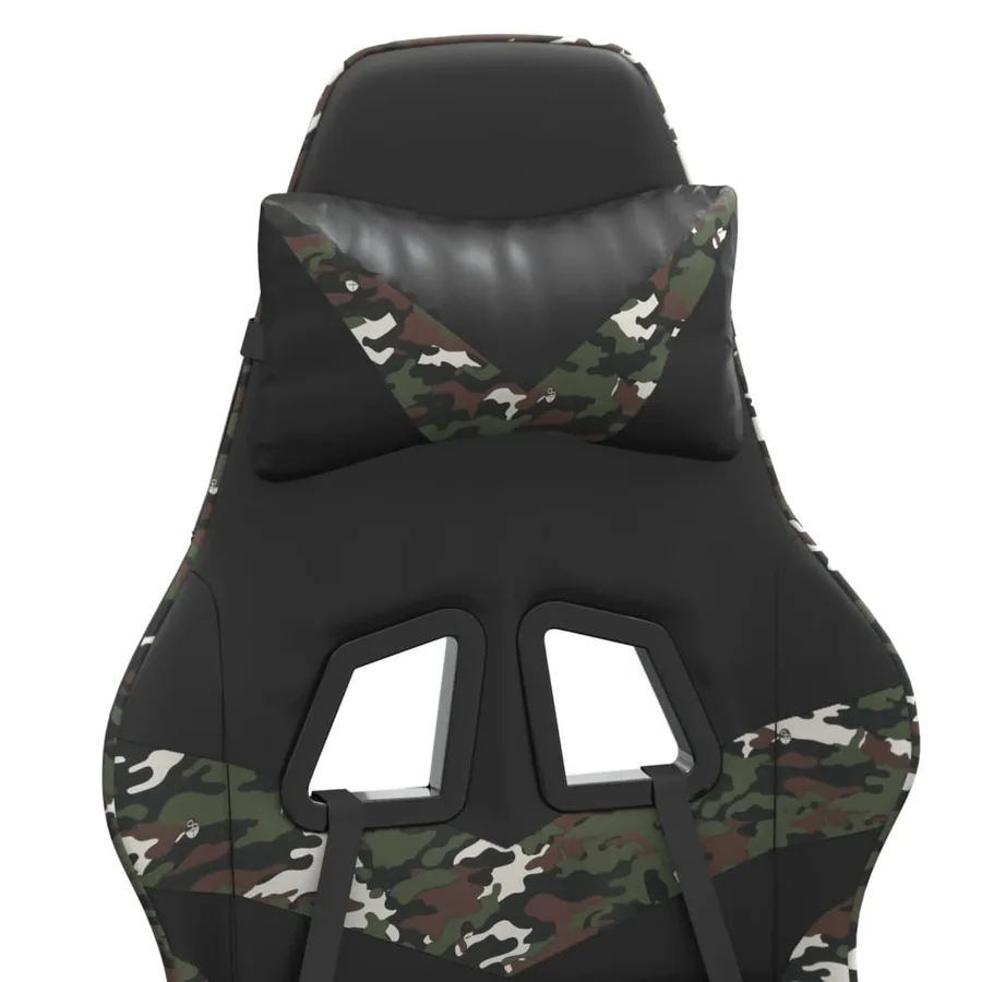 Chaise de jeu Noir et camouflage Similicuir - 10