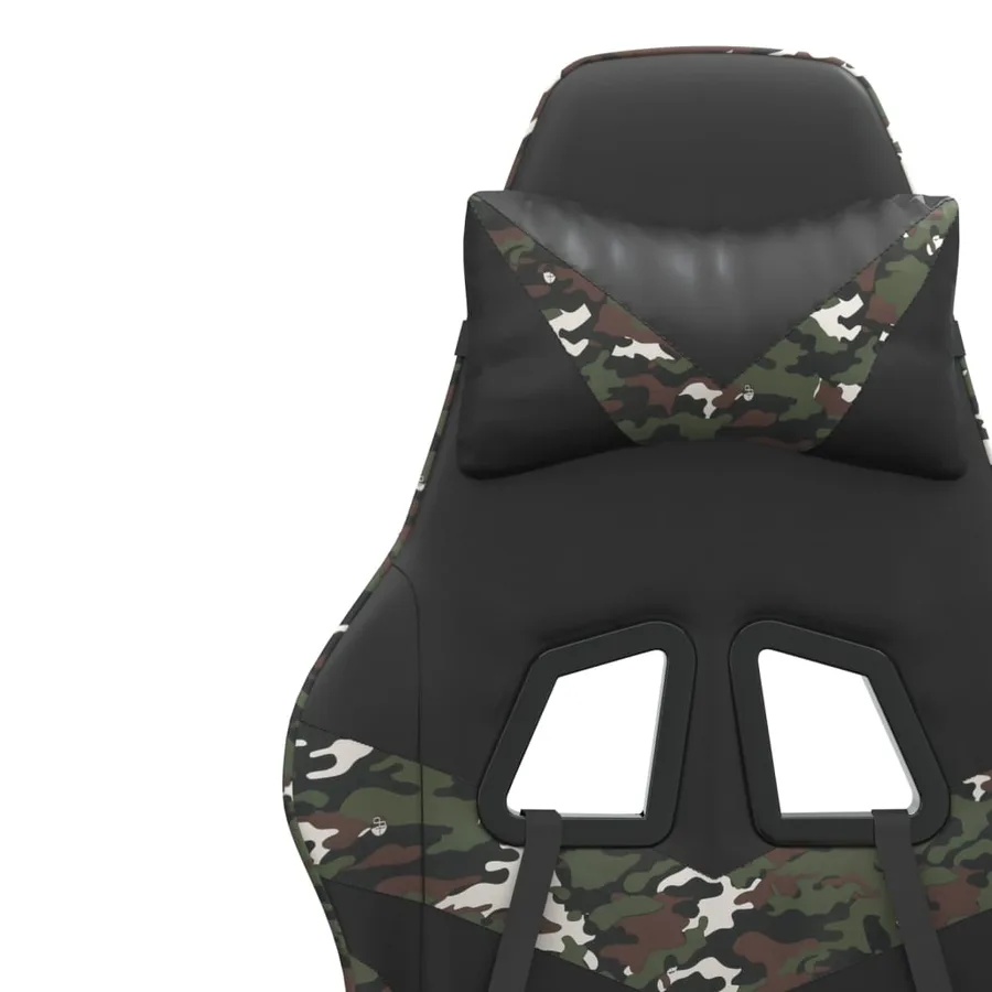 Chaise de jeu Noir et camouflage Similicuir - 11