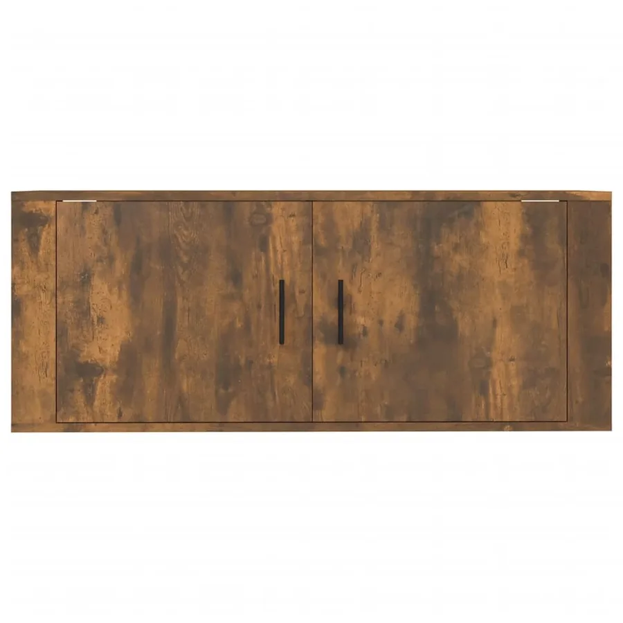 Meuble TV mural Chêne fumé 100x34,5x40 cm - 4