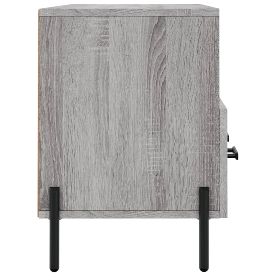 Meuble TV sonoma gris 102x36x50 cm bois d'ingénierie - 7