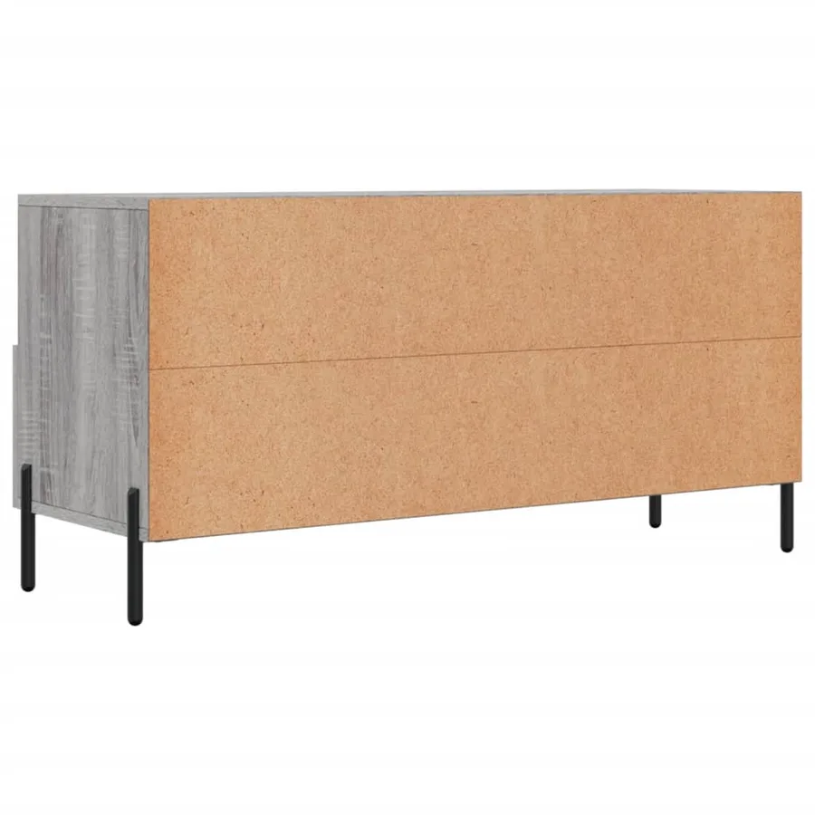 Meuble TV sonoma gris 102x36x50 cm bois d'ingénierie - 8