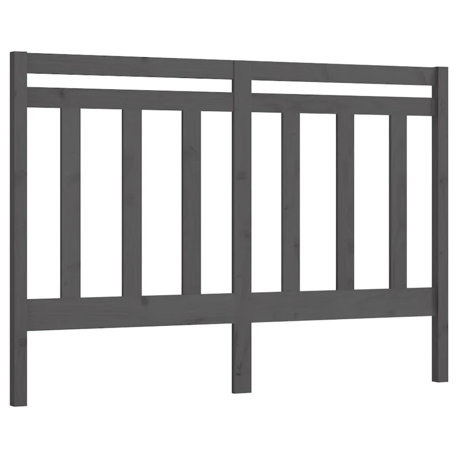 Tête de lit Gris 156x4x100 cm Bois massif de pin - 2