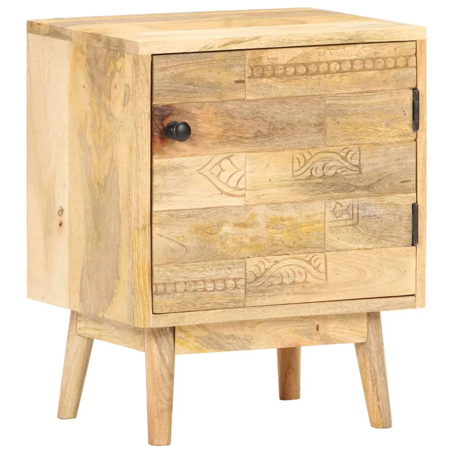 Table de chevet 40x30x50 cm Bois de manguier massif - 10