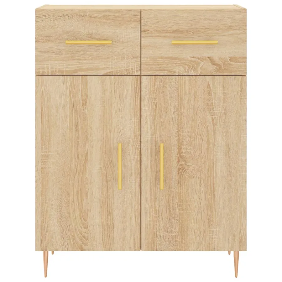 Buffet haut Chêne sonoma 69,5x34x180 cm Bois d'ingénierie - 8