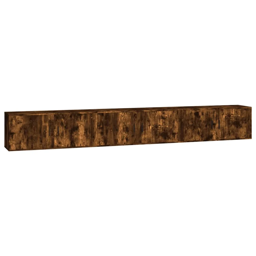 Meubles TV muraux 3 pcs chêne fumé 100x34,5x40 cm - 2