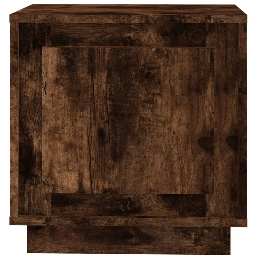 Table de chevet chêne fumé 44x35x45 cm bois d'ingénierie - 7