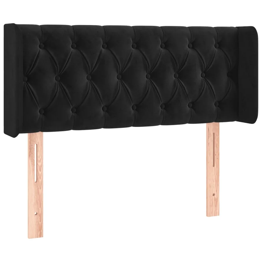 Tête de lit à LED Noir 93x16x78/88 cm Velours - 3