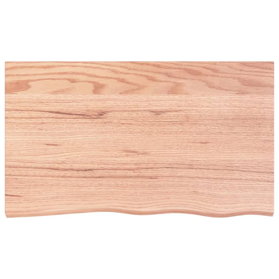 Étagère murale marron clair 100x60x2cm bois chêne massif traité - 3