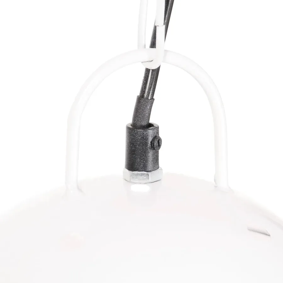 Lampe suspendue industrielle 25 W Blanc Rond 42 cm E27 - 7