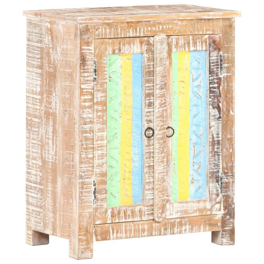 Buffet 61x35x76 cm Bois d'acacia brut - 7