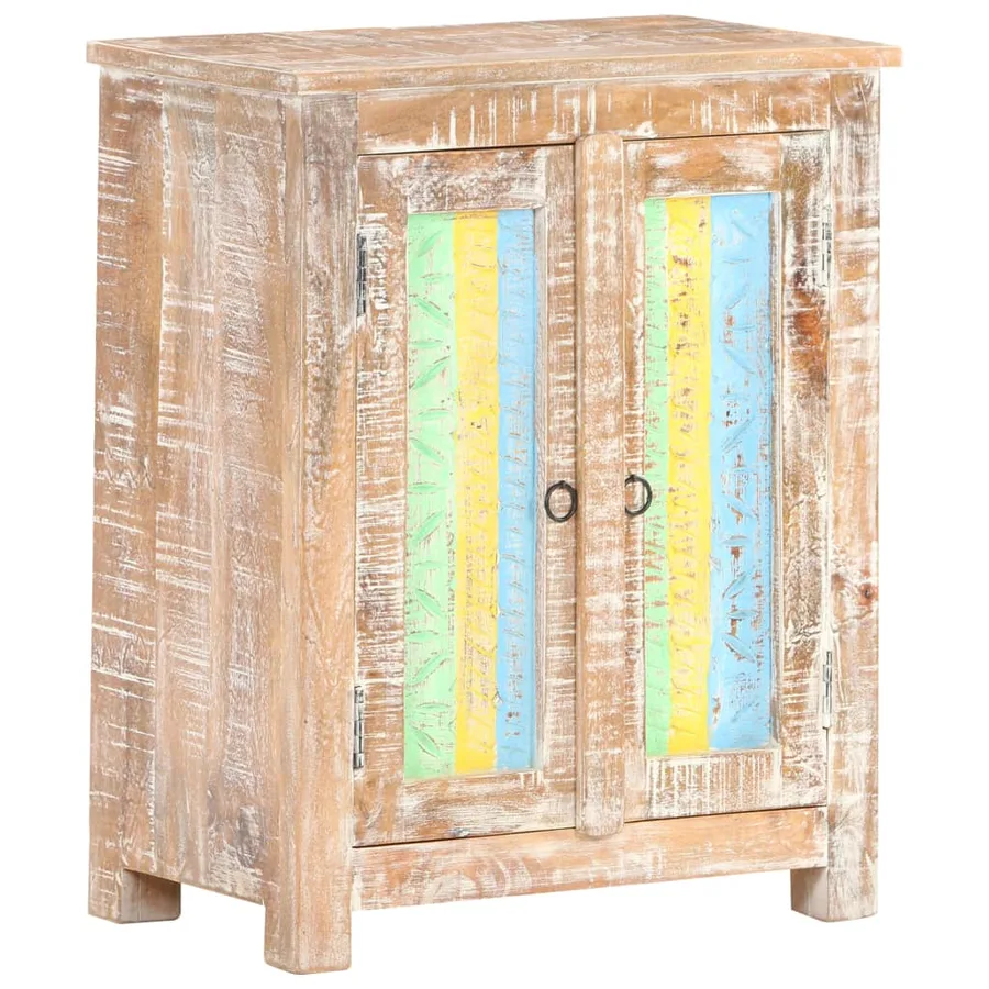 Buffet 61x35x76 cm Bois d'acacia brut - 9