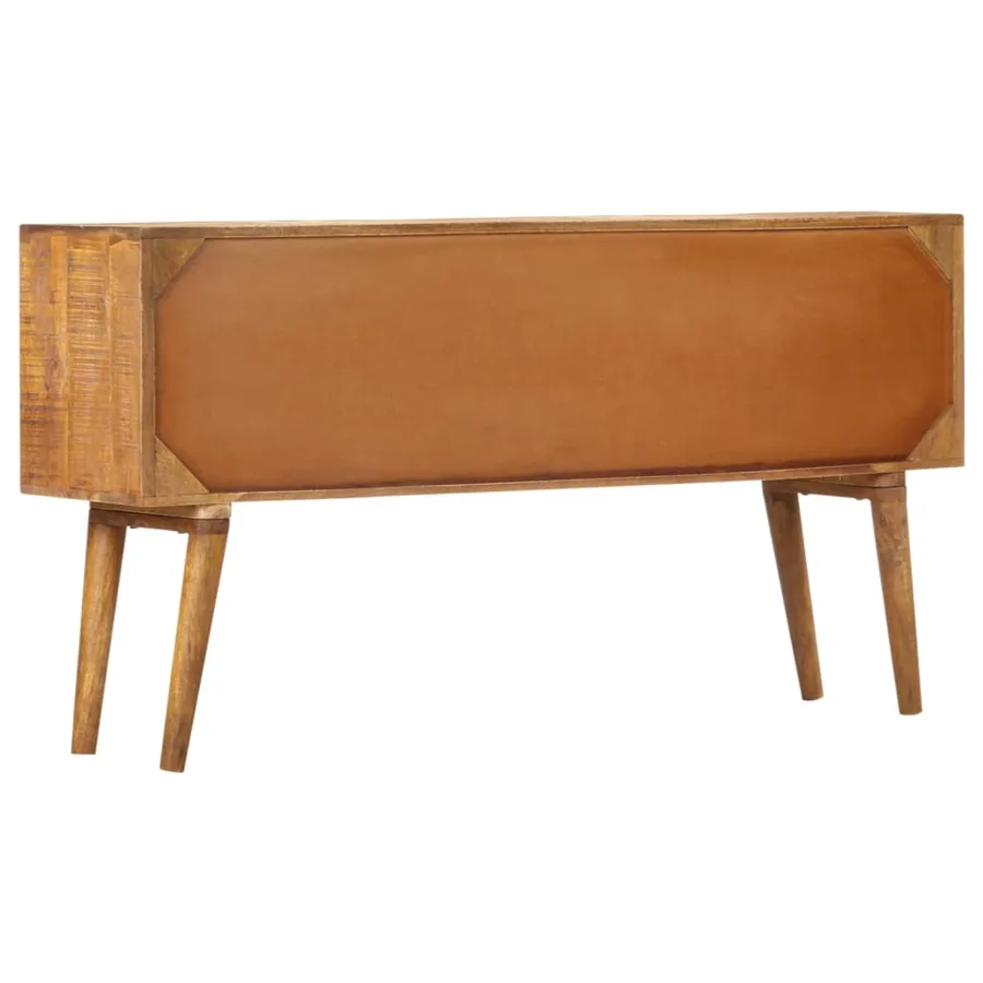 Buffet avec motif imprimé 130x30x70 cm Bois de manguier massif - 4