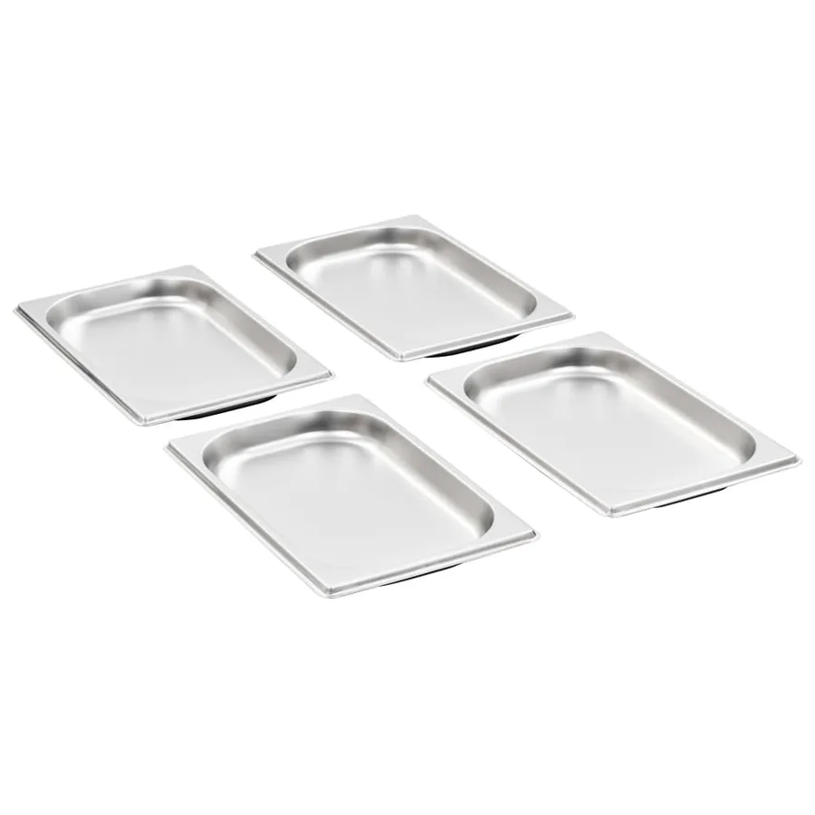 Récipients Gastronorm 12 pcs GN 1/4 20 mm Acier inoxydable - 2